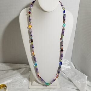 32" colorful mixed bead necklace 1.1931